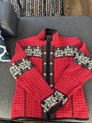 Cárdigan suéter de lana con cremallera completa Obermeyer de colección para mujer talla L Foto 1 de 4