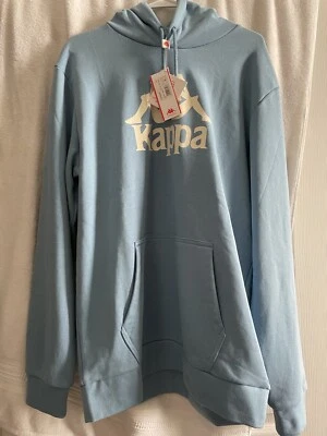 Sudadera con Capucha Kappa Auténtica XL Pullover Azul Lapislázuli Para Hombre, Nueva Foto 1 de 2