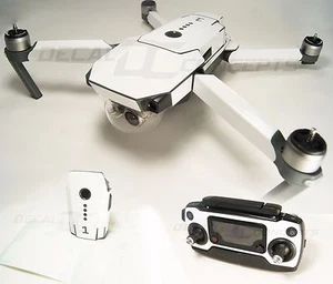 DJI Mavic Gloss White Full Graphic Wrap kit - Decal Skin Sticker Pro - Picture 1 of 3
