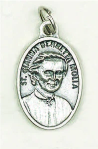 Saint Gianna Berretta Molla / Pray for Us - Ox Die Cast Italian 1" Medal  - Picture 1 of 4
