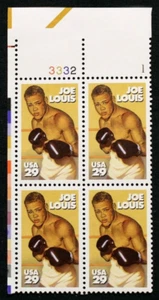 US Plate Blocks Stamps #2766 ~ 1993 29c Joe Louis MNH SP1961 - Picture 1 of 1