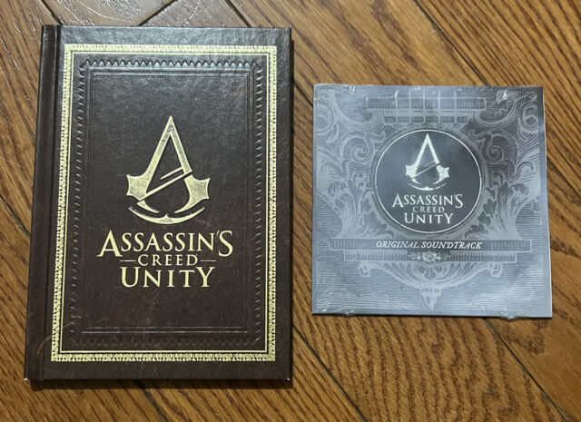 Kit assassins creed unity jogo ps4 bandeira cd caixinha de musica