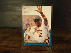 2022 TOPPS NOW #OS-3 DUSTY BAKER HOUSTON ASTROS for Dusty Blue Parallel 3/49 - Picture 1 of 2