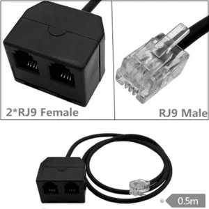 RJ9 Telephone Training Adapter for Connecting Two Headsets to One Phone Line - Afbeelding 1 van 10