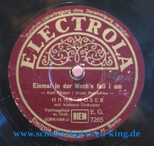 Hans Moser 78 RPM / Der Pepionkel Und Die Annatant & Einmal In Der..(424-0620-P)