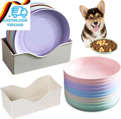 10 Stück Katzennapf,Katzenschüssel,Katzennapf Flach,Fressnapf Katze Futternapf,R - Bild 1 von 4