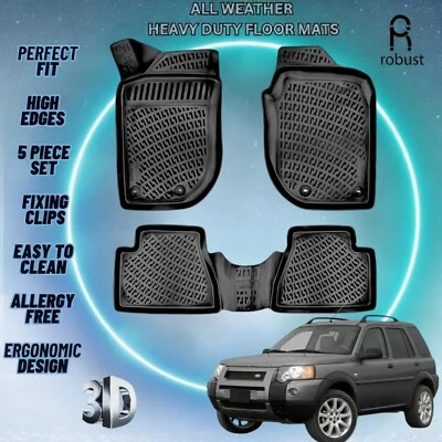 Alfombrillas personalizadas para Land Rover Freelander 1997-2006 revestimientos de goma para todo tipo de clima Foto 1 de 4