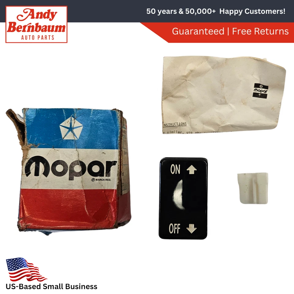 1979-1983 Dodge Chrysler Cordoba Magnum Rear Window Defroster Switch 4186361 NOS - Image 1 of 4