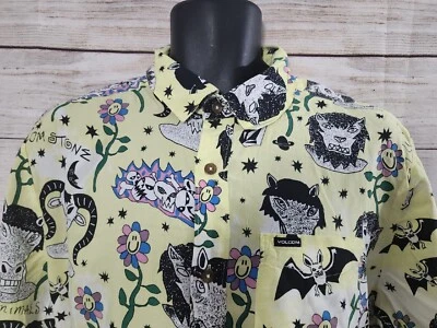 NEW Volcom Men's SURF VITALS OZZIE OSBORN Button Up Short Sleeve Shirt (H2) - Image 1 of 4