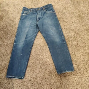 Vintage Wrangler Herren Denim Jeans Größe 36x30 Blau Cowboy Schnitt Rodeo Western 31MWZDN - Bild 1 von 7