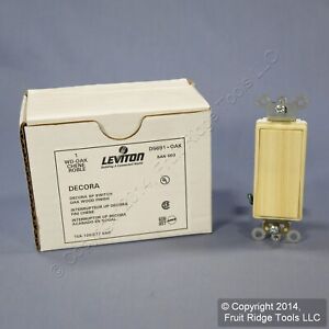 Leviton Oak Woodgrain Finish Decora Rocker Light Switch Single Pole D5691-OAK
