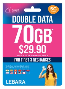 Lebara $29.90 Starter Pack PrePaid SIM Card - Picture 1 of 1