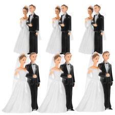Bride & Groom Figurine 6 Pcs Wedding Cake Toppers Couple Statue Decoration