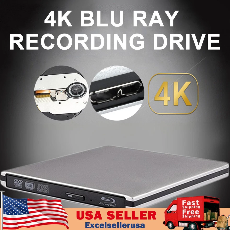 External USB 3.0 Slot in Blu-ray Player BD Combo DVD RW CD Burner Laptop Drive