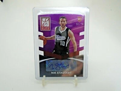 2014-15 PANINI DONRUSS ELITE #26 NIK STAUSKAS DIE-CUT RC ROOKIE AUTO /74 - Image 1 of 3