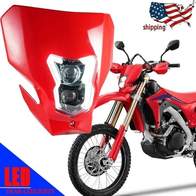 Faro LED para Honda CRF125F CRF150F CRF230F CRF250F CRF250R XR600R XR650L Foto 1 de 4