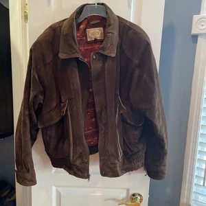Vtg Levi’s70’s Western Wear Mens L Leather suede Bomber Jacket Cotton Lined 9718 - Picture 1 of 16