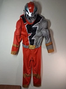 Power Rangers Dino Fury Costume Muscolare con Maschera Rosso Ragazzo Taglia S (4-6) - Foto 1 di 9