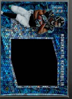 B4294- 2016 Spectra Monumental Memorabilia Neon Blue #24 T.J. Yeldon Jersey /99 - Image 1 of 2