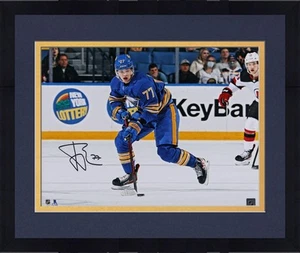 Framed JJ Peterka Buffalo Sabres Signed 16" x 20" NHL Debut Skating Photograph - Picture 1 of 1