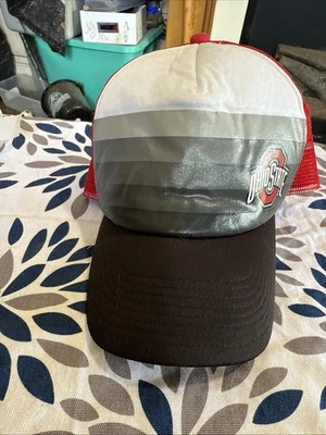 Colosseum Ohio State Trucker Men's Snapback Hat Red White Gray Black Buckeyes - Image 1 of 4
