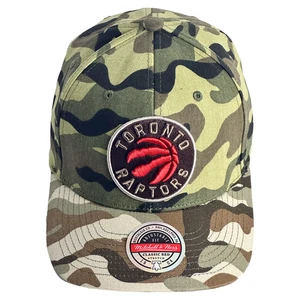 Mitchell & Ness Toronto Raptors Woodland Camo Stretch Snapback Hat Adjustable - Picture 1 of 4