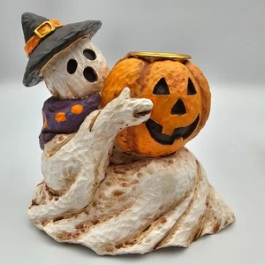 Halloween Ghost with Pumpkin Jack-o-Lantern Candle Holder – Kohl’s - Picture 1 of 8
