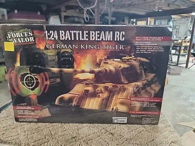 Forces Of Valor 1:24 Battle Beam RC Tank German Tiger 1 Open Box New - Image 1 of 4