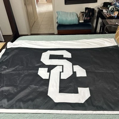 Southern California Trojans Black White Letters 60”x35” Flag - Image 1 of 3