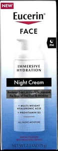 Eucerin Face Immersive Hydration Night Cream PM 2.5oz Provitamin B5 New Sealed - Picture 1 of 3