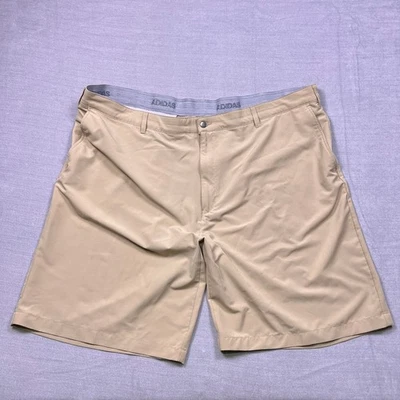 Pantalones Cortos de Golf Adidas Para Hombre Caqui Beige Frontal Plano Cinturón Lazos Poliéster Talla 50 Foto 1 de 4