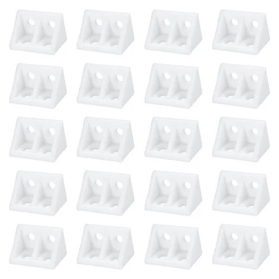 20 Stück Kunststoff Eckstreben 34 x 20 x 20 mm rechtwinklig milchig weiß - Bild 1 von 4