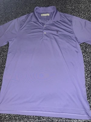 Camisa polo de golf Donald Ross para hombre mediana púrpura estampado liso Foto 1 de 4