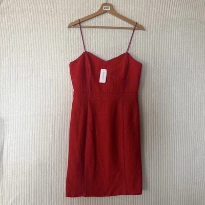 Vestido Lápiz Banana Republic Rojo Lana Rayón Boucle Talla 8 Nuevo con Etiquetas $130 Foto 1 de 4