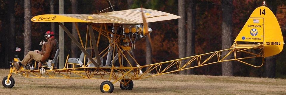 RLU-1 Breezy EE. UU. Avión de Construcción en Casa RLU1 Avión Modelo de Madera Réplica Grande Nuevo Foto 1 de 1