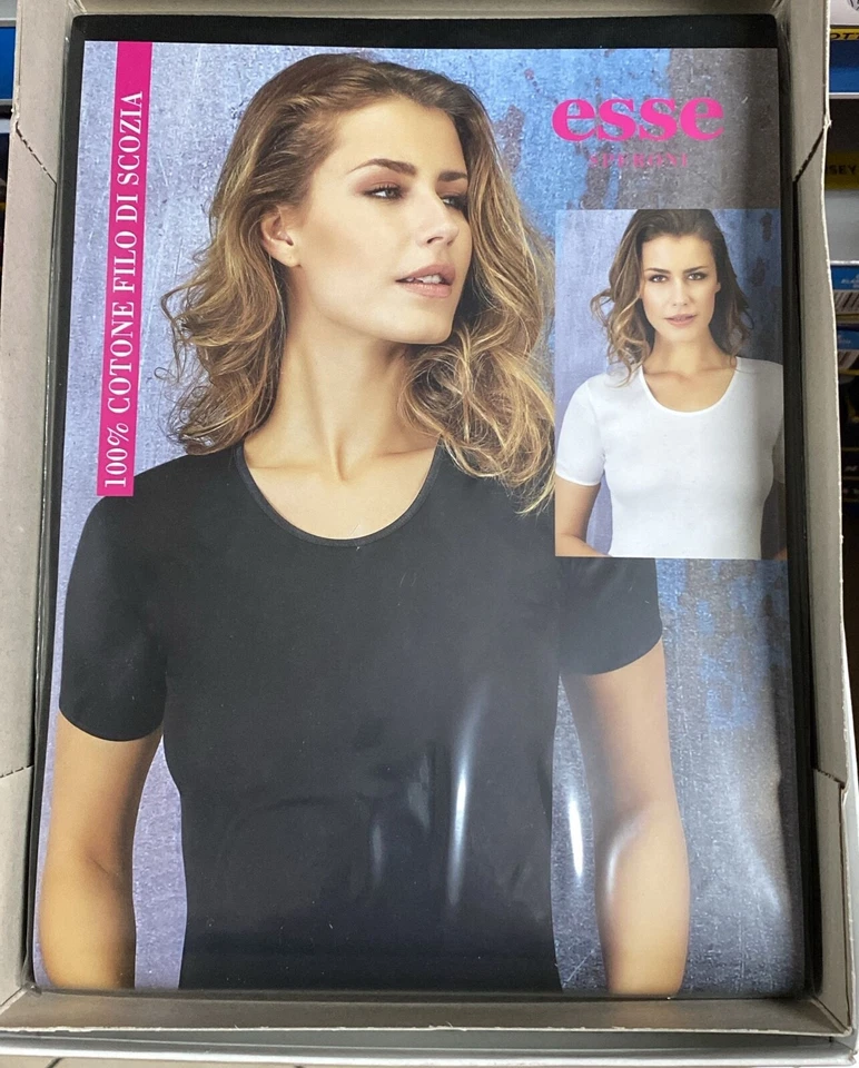 3 pezzi maglia donna, shirt mezza manica Speroni 537 in cotone, filo di Scozia - Immagine 1 di 1