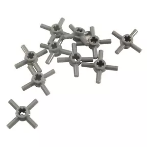 10 NEW LEGO Technic, Axle Connector Hub with 4 Bars Dark Bluish Gray - Picture 1 of 1