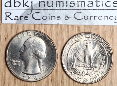 1983 P Washington Quarter Clad 25¢ - BU - Brilliant Uncirculated Cover