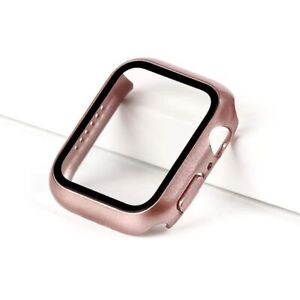 For Apple Watch Series 7 41mm 44mm Glass Screen Protector Case Snap On Cover US