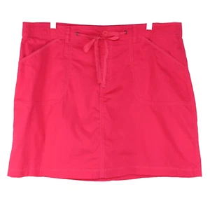 White Stag Skort Pink Skirt with Built-in Shorts Size 16 Chambray Zip Drawstring - Picture 1 of 9