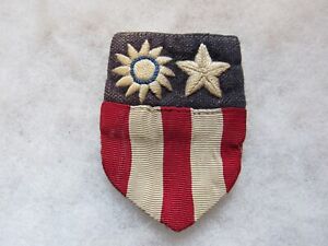 WWII US Army Air Corps CBI in-country made patch red and white ribbon like