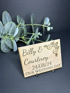WEDDING DECORATIONS INVITATION SAVE THE DATE FRIDGE MAGNET WIFE HUSBAND - Picture 1 of 4