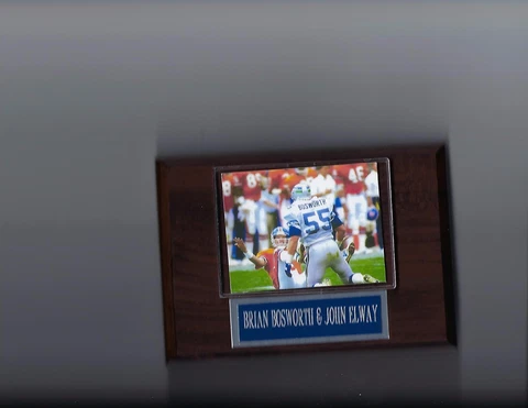 BRIAN BOSWORTH & JOHN ELWAY PLAQUE SEATTLE SEAHAWKS DENVER BRONCOS FOOTBALL NFL Cover