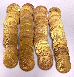 $2.5 Quarter Eagle Indian Head AU Raw Pre 1933 Gold (Random Year) - Picture 1 of 10