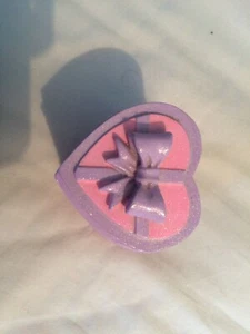 Trinket pot decorative ornament pretty pink and lilac heart shaped trinket box - Picture 1 of 4