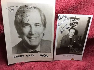 Johnny Murray WDSU y Barry Gray PEOR fotografías autografiadas, fotos promocionales de radio - Imagen 1 de 4