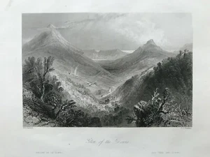 1842 Antique Print; Glen of the Downs, Co. Wicklow, Ireland after Bartlett - Picture 1 of 2