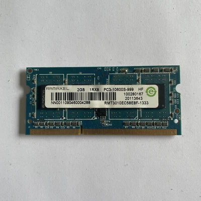 Ramaxel 2GB DDR3 RAM PC3-10600 1333Mhz non-ECC SoDimm RMT3010EC58E8F-1333 - Image 1 of 3