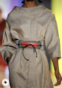 CAROLINA HERRERA Basketweave Asymmetric Jacket Blazer Size 2 Oversized - Picture 1 of 4