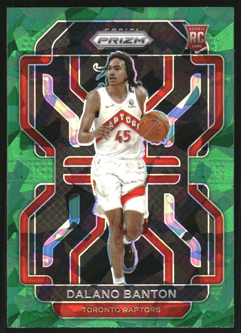 2021-22 Panini Prizm Prizms Green Ice #328 Dalano Banton